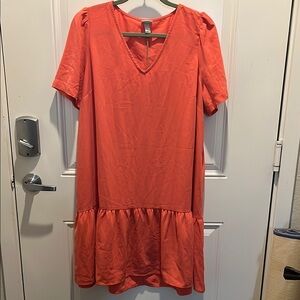 a new day Coral V-Neck Dress NWT